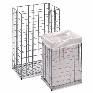 Corbeille à papier grillagée, 30 litres, acier inoxydable
