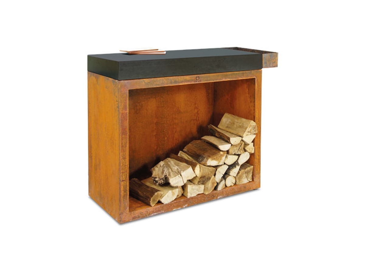 OFYR Butcher Block Storage 90 Corten Ceramic Dark Grey