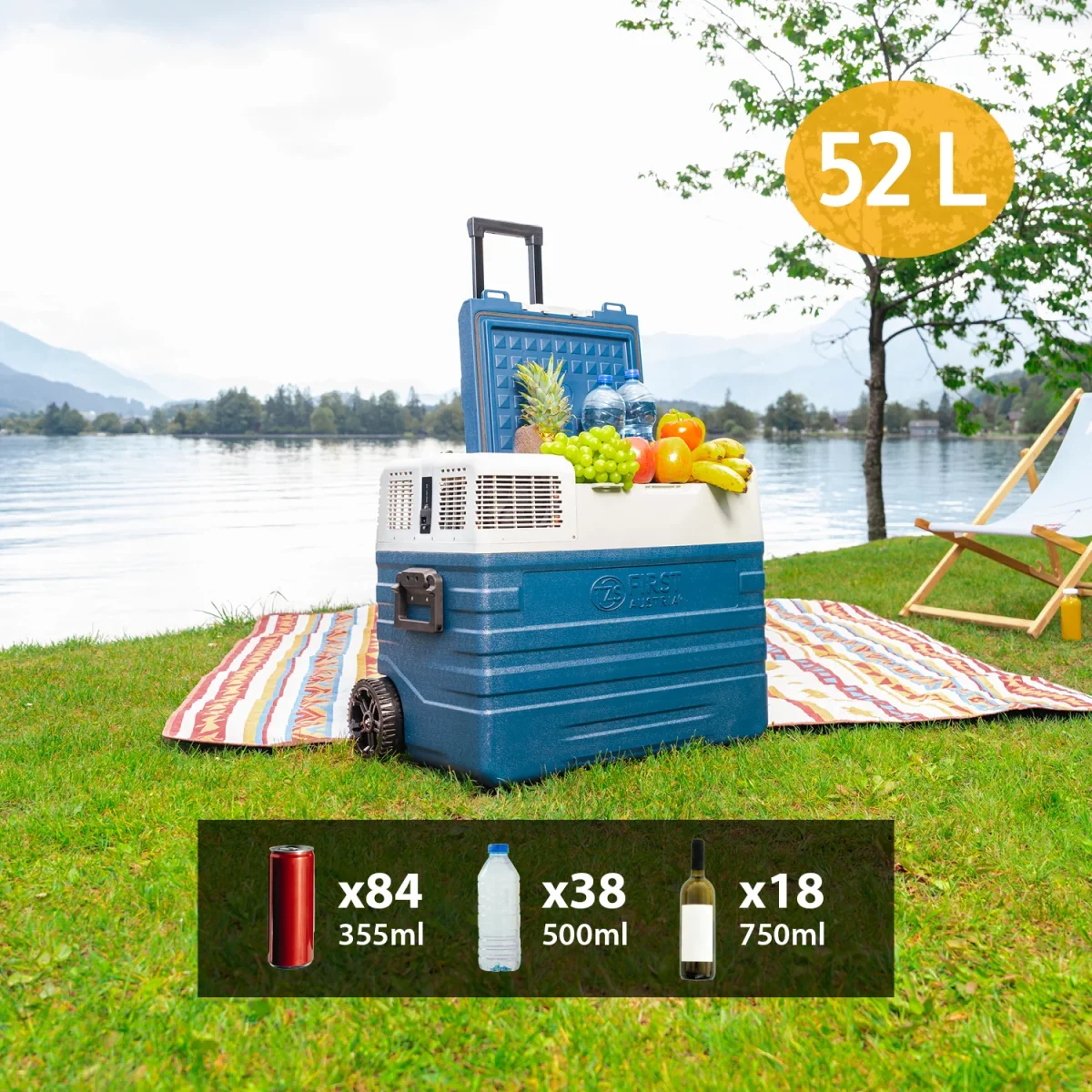 Kompressor-Kühlbox 52L, mit App-Steuerung, Trolley-Funktion – Bild 4
