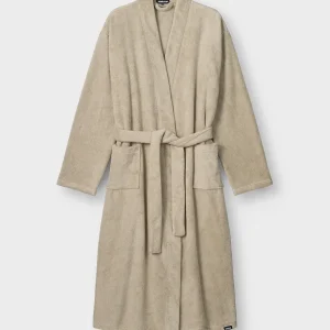 Cotton-terry Weave-knit Robe | Organic Cotton - Light Stone