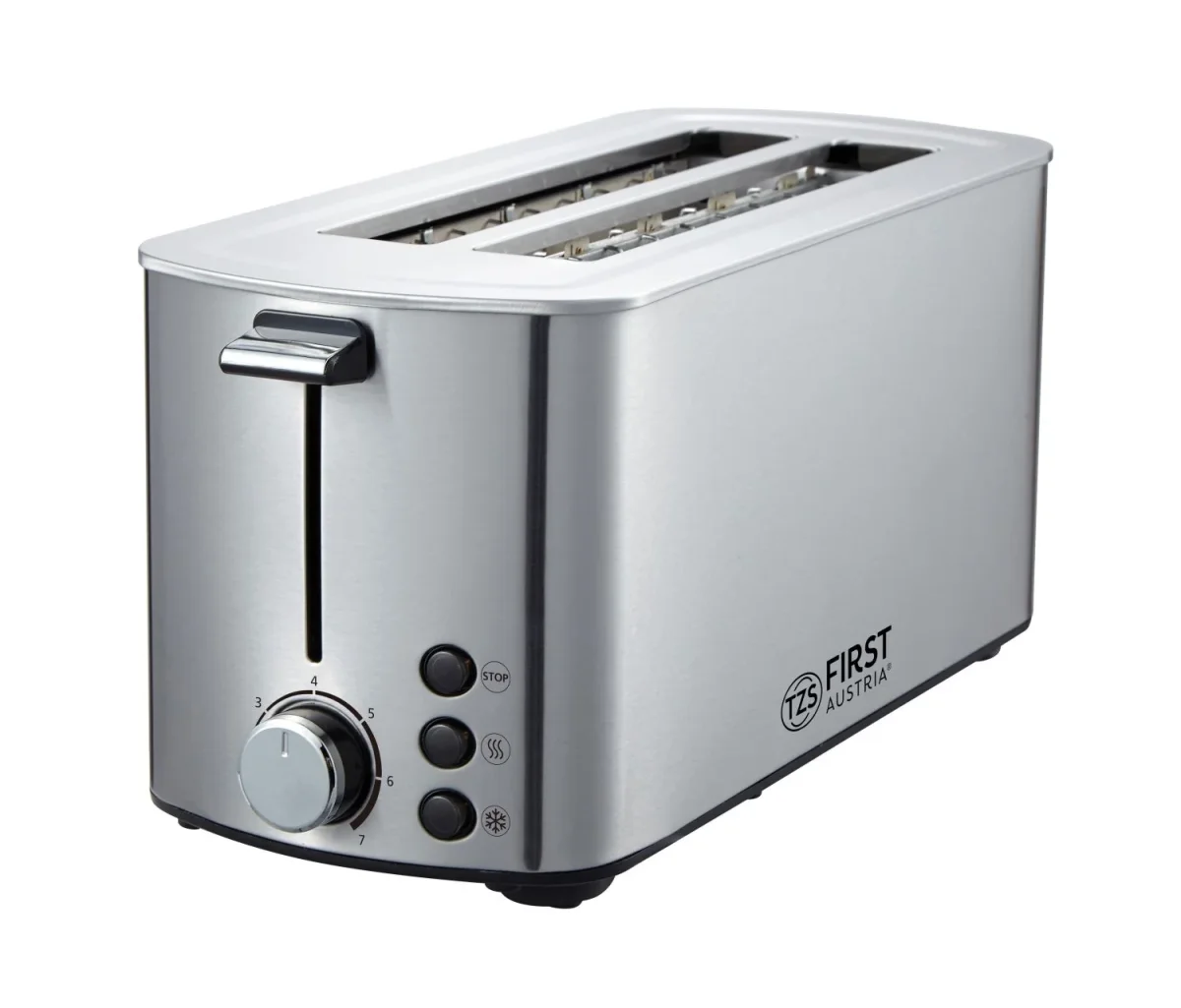 Langschlitztoaster 4 Scheiben, Edelstahl, XL-Schächte – Bild 3