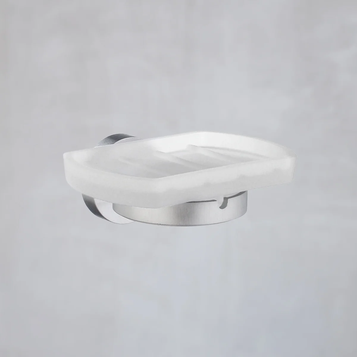 Smedbo Home Seifenschalenhalter mit Seifenschale aus Glas in Chrom gebürstet