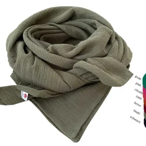 Musselintuch in „khaki“