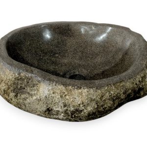 Natursteinbecken Batu Kali III Nr. B3-2604-100 – 35 × 29 × 12 cm