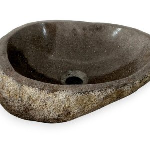 Natursteinbecken Batu Kali III Nr. B3-2604-101 – 37 × 30 × 13 cm