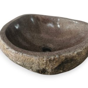 Natursteinbecken Batu Kali III Nr. B3-2604-110 – 37 × 33 × 14 cm