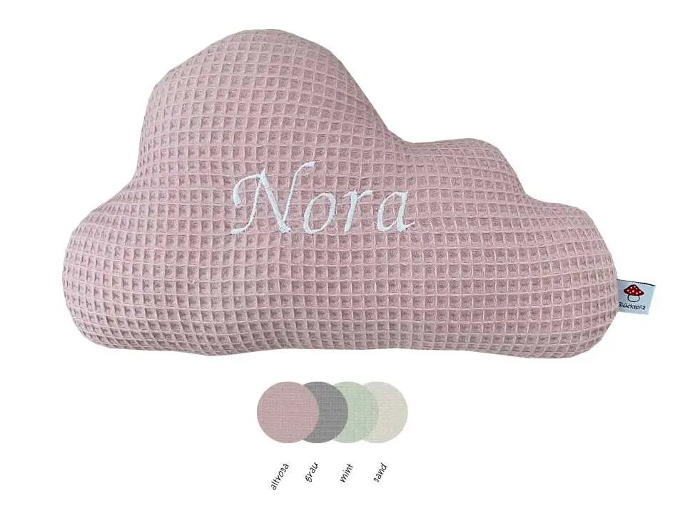 Wolkenkissen mit Namen aus Waffelpique – Bild 3