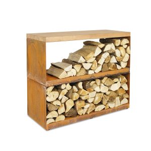 Wood Storage Corten Dressoir