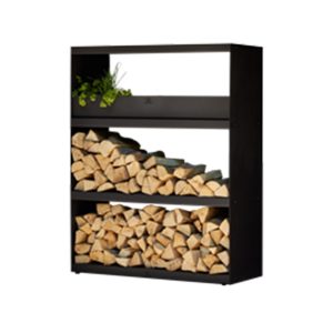 Wood Storage Black Cabinet